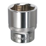 Sealey Premier Fully Polished Socket 1/2"Sq Drive 28mm