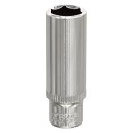 Sealey Premier Fully Polished Deep Socket 1/4"Sq Drive 12mm