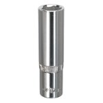 Sealey Premier Fully Polished Deep Socket 3/8"Sq Drive 12mm