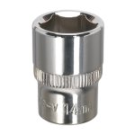 Sealey Premier Fully Polished Socket 3/8"Sq Drive 14mm