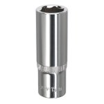 Sealey Premier Fully Polished Deep Socket 3/8"Sq Drive 15mm