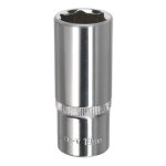 Sealey Premier Fully Polished Socket 3/8"Sq Drive 19mm