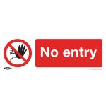 Sealey Worksafe® No Entry Safety Sign - Rigid Plastic