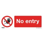 Sealey Worksafe® No Entry Safety Sign - Self-Adhesive Vinyl