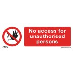 Sealey Worksafe® No Access Safety Sign - Rigid Plastic