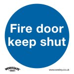 Sealey Worksafe® Fire Door Keep Shut Safety Sign - Rigid Plastic