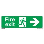 Sealey Worksafe® Fire Exit (Right) Safety Sign - Rigid Plastic