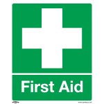 Sealey Worksafe® First Aid Safety Sign - Self-Adhesive Vinyl