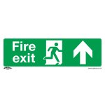 Sealey Worksafe® Fire Exit (Up) Safety Sign - Rigid Plastic