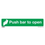 Sealey Worksafe® Push Bar To Open Safety Sign - Rigid Plastic