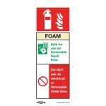 Sealey Worksafe® Foam Fire Extinguisher Safety Sign - Rigid Plastic