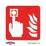 Sealey Worksafe® Fire Alarm Symbol Safety Sign - Rigid Plastic