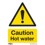 Sealey Worksafe® Caution Hot Water Safety Sign- Rigid Plastic