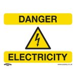 Sealey Worksafe® Danger Electricity Safety Sign - Rigid Plastic