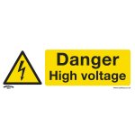 Sealey Worksafe® Danger High Voltage Safety Sign - Rigid Plastic