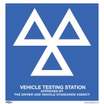 Sealey Worksafe® MOT Testing Station Safety Sign - Aluminium Composite