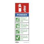 Sealey Worksafe® Powder Fire Extinguisher Safety Sign - Rigid Plastic