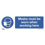 Sealey Worksafe® Masks Must Be Worn Safety Sign - Rigid Plastic