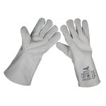 Sealey Worksafe Heavy-Duty Leather Lined Welding Gauntlets, Extra-Large - Pair