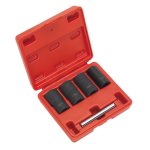 Sealey Locking Wheel Nut Removal Set 1/2"Sq Drive 5pc