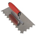 Sealey Stainless Steel Semicircle Tooth Trowel with Rubber Handle & Aluminium Foot 270mm