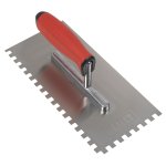 Sealey Stainless Steel 8mm Notched Trowel with Rubber Handle 270mm