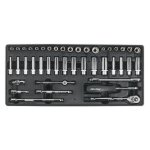 Sealey Premier Socket Set with Tool Tray 1/4"Sq Drive 43pc