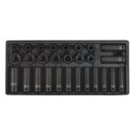 Sealey Premier Impact Socket Set with Tool Tray 1/2"Sq Drive 28pc