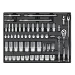 Sealey Premier Socket Set with Tool Tray 3/8" & 1/2"Sq Drive 55pc