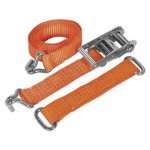 Sealey Steel Wheel Car Transporter Ratchet Strap 50mm x 3m 4500kg Breaking Strength