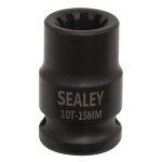 Sealey Brake Caliper Socket 1/2"Sq Drive 15mm 10-Point