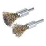 Sealey Decarbonising Crimped Wire Brush Set 2pc