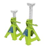 Sealey Ratchet Type Axle Stands (Pair) 2 Tonne Capacity per Stand - Hi-Vis Green