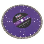 Sealey Dry/Wet Use Multipurpose Cutting Diamond Blade 350mm