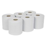 Sealey 2-Ply Embossed White Paper Roll 150m - Pack of 6