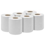 Sealey 2-Ply Embossed White Paper Roll 60m - Pack of 6