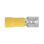 Sealey Push-On Female Terminal 6.3mm, Yellow - Pack of 100