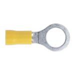 Sealey Easy-Entry Ring Terminal 10.5mm (3/8"), Yellow - Pack of 100