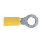 Sealey Easy-Entry Ring Terminal 6.4mm (1/4"), Yellow - Pack of 100