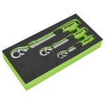 Sealey Siegen Extendable Ratchet Wrench Set 3pc