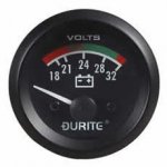 Durite - Voltmeter Illuminated 52mm 24 volt  - 0-523-72