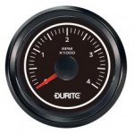 Durite - Tachometer Marine LED Illuminated 0-4000rpm 52mm 12/24 volt  - 0-525-10