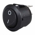 Durite - Switch Rocker Round On/Off Black  - 0-531-01