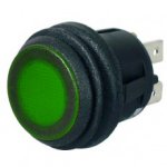 Durite - Switch Rocker Round On/Off Green LED 24 volt  - 0-531-74