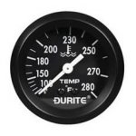 Durite - Water Temperature Gauge Fahrenheit 52mm with 12' Capillary  - 0-533-73