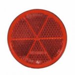 Durite - Reflector Red 80mm Round Adhesive Bag of 10 - 0-665-55