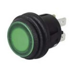 Durite - Switch Push/Push Green LED 12/24 volt  - 0-690-54