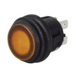 Durite - Switch Push/Push Amber LED 12/24 volt  - 0-690-60