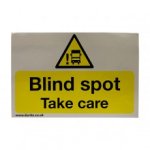 Durite - Blind Spot Take Care' Safety Sign, Landscape.  - 0-870-51