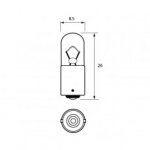 Durite - Bulb 12V 4W BA9S   - 7-002-33